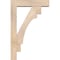 Ekena Millwork Merced Block Smooth Bracket w/ Offset Brace, Douglas Fir, 5 1/2"W x 22"D x 34"H BKT0604X22X34MRC05SDF - alternate 2